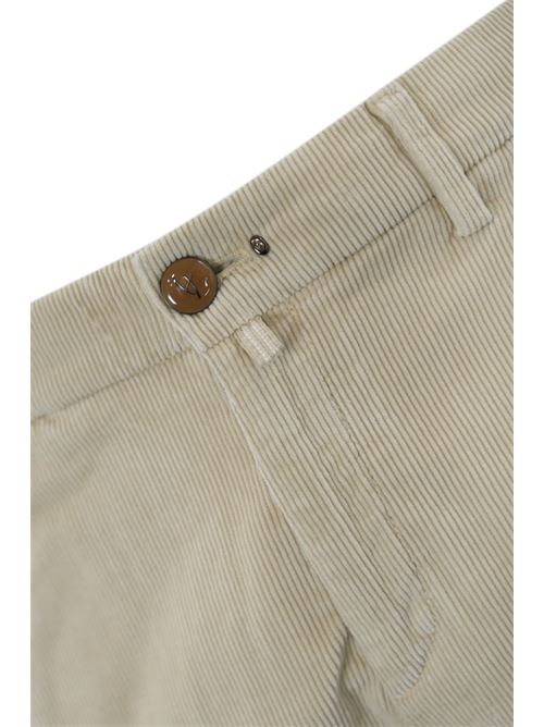 Pantalone Mantova in cotone di velluto beige HAND PICKED | MANTOVA 02077407